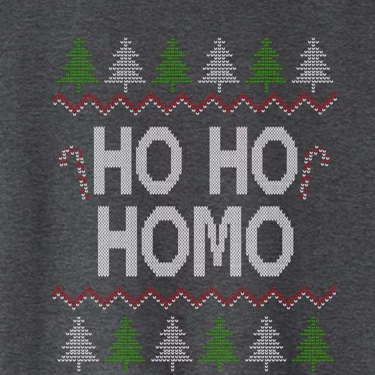 Ho Ho Ho Homo Homosexual Lgbt Gay Ugly Christmas Gift Women's Crop Top Tee