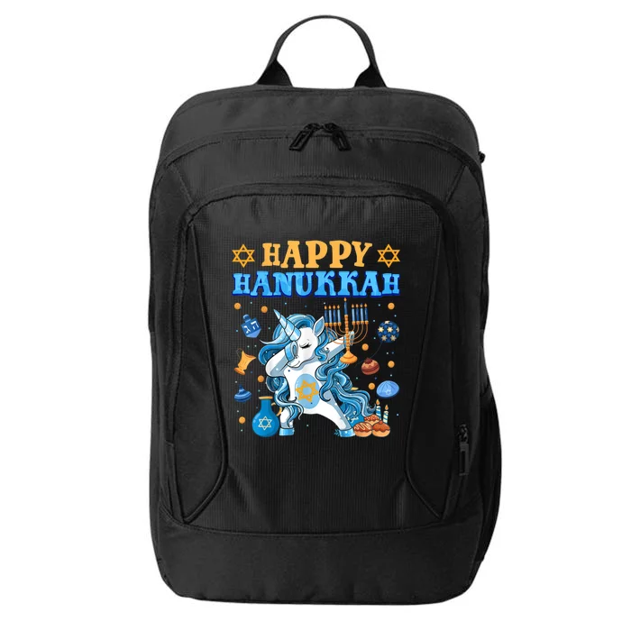 Happy Happy Hanukkah Unicorn Jewnicorn Chanukah Jewish Xmas Gifts City Backpack