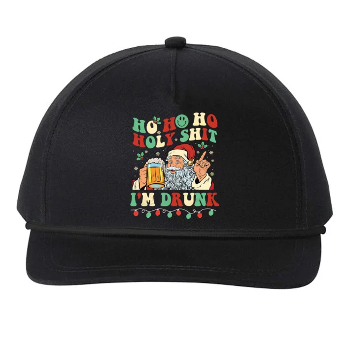 Ho Ho Holy Shit Im Drunk Beer Santa Hat Christmas Ing Gift Snapback Five-Panel Rope Hat