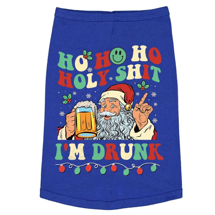 Ho Ho Holy Shit Im Drunk Beer Santa Hat Christmas Ing Gift Doggie Tank