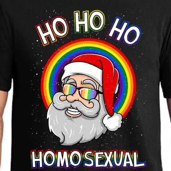 Ho Ho Ho Homosexual Holilgbt Ugly Christmas Gift Pajama Set