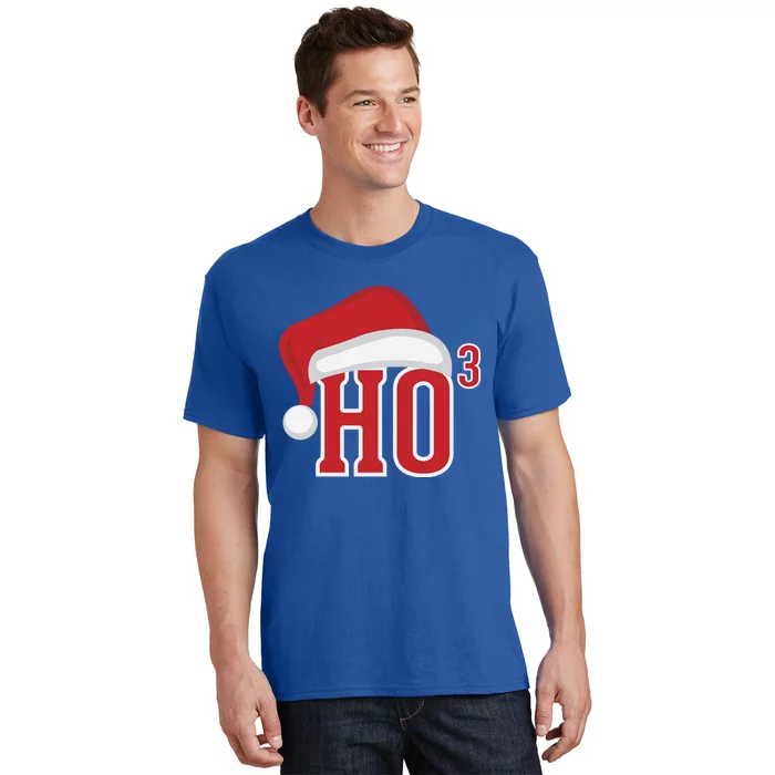 Ho Ho Ho X 3 Third Power Funny Christmas Holiday Gift T-Shirt