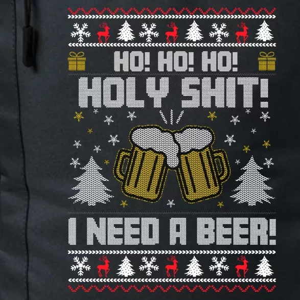 Ho Ho Holy I Need A Beer Santa Claus Ugly Christmas Daily Commute Backpack