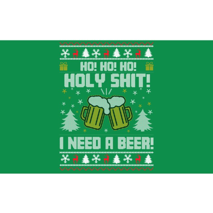 Ho Ho Holy I Need A Beer Santa Claus Ugly Christmas Bumper Sticker