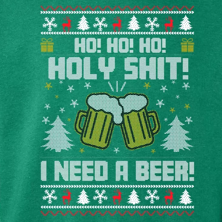 Ho Ho Holy I Need A Beer Santa Claus Ugly Christmas Toddler Hoodie