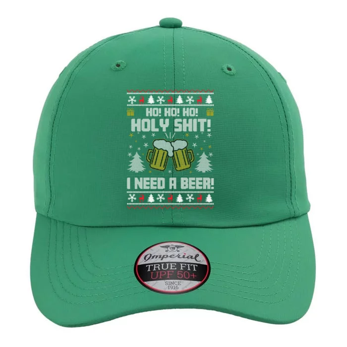 Ho Ho Holy I Need A Beer Santa Claus Ugly Christmas The Original Performance Cap