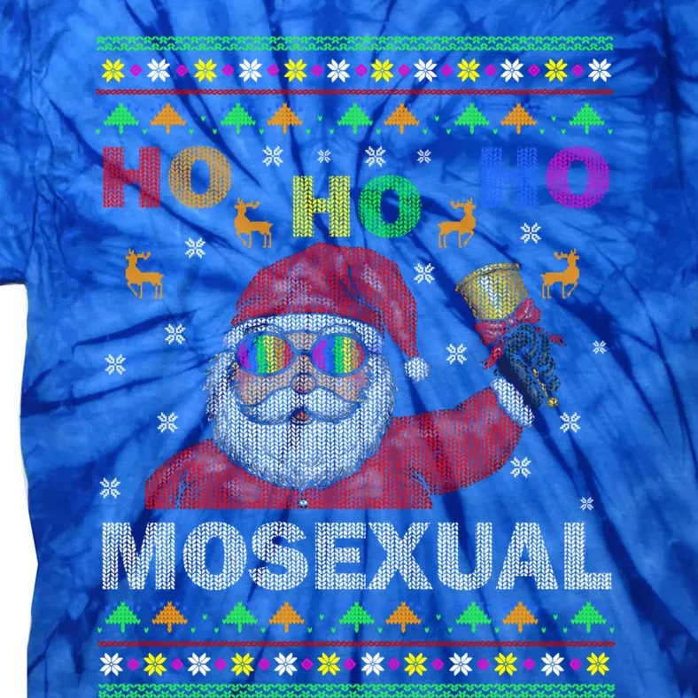 Ho Ho Homosexual Christmas Santa Holiday Pride Pyjama Gift Tie-Dye T-Shirt