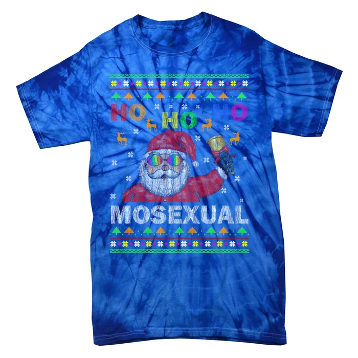 Ho Ho Homosexual Christmas Santa Holiday Pride Pyjama Gift Tie-Dye T-Shirt