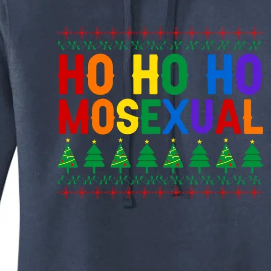 Ho Ho Homosexual Ugly Xmas Sweater Funny Lgbt Christmas Gift Women's Pullover Hoodie