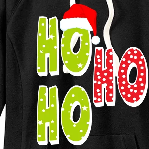 Ho Ho Ho Merry Christmas Festive Women's Fleece Hoodie