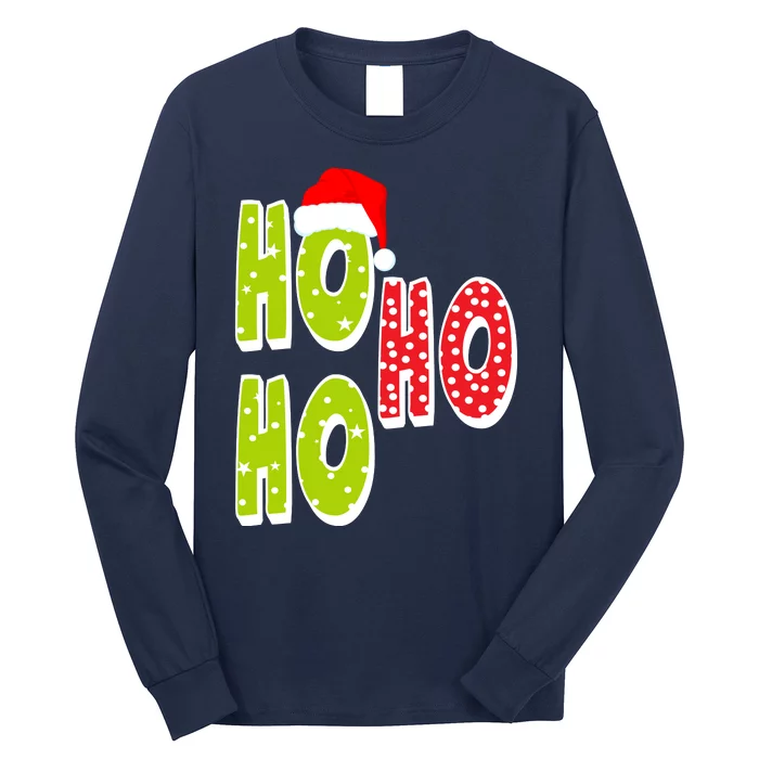 Ho Ho Ho Merry Christmas Festive Long Sleeve Shirt