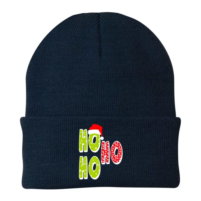 Ho Ho Ho Merry Christmas Festive Knit Cap Winter Beanie