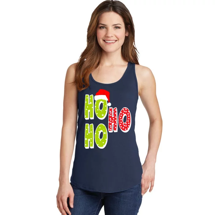 Ho Ho Ho Merry Christmas Festive Ladies Essential Tank