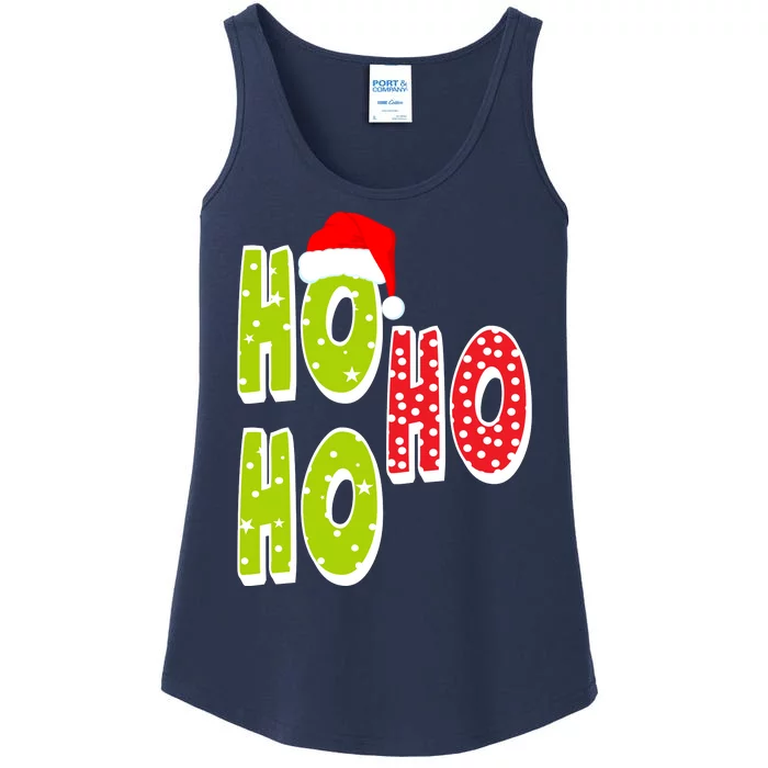 Ho Ho Ho Merry Christmas Festive Ladies Essential Tank