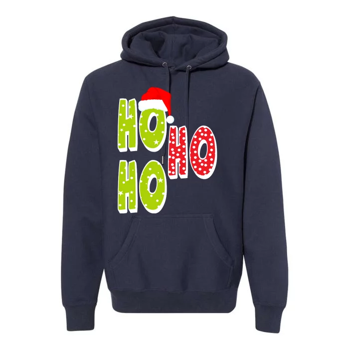 Ho Ho Ho Merry Christmas Festive Premium Hoodie