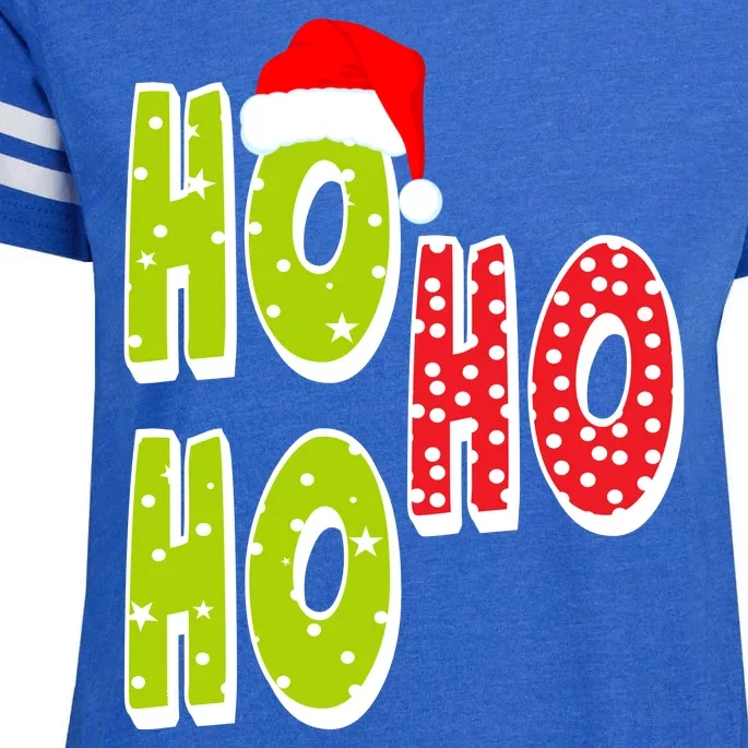 Ho Ho Ho Merry Christmas Festive Enza Ladies Jersey Football T-Shirt