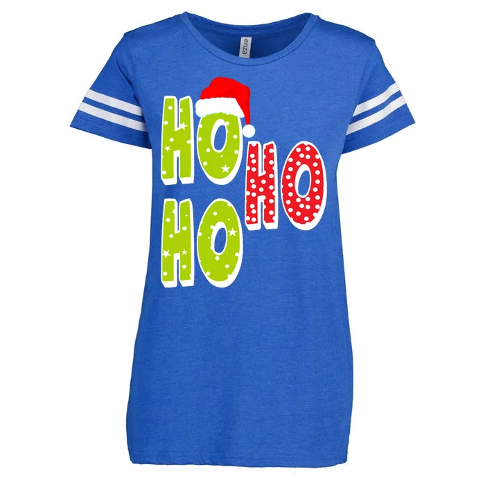 Ho Ho Ho Merry Christmas Festive Enza Ladies Jersey Football T-Shirt