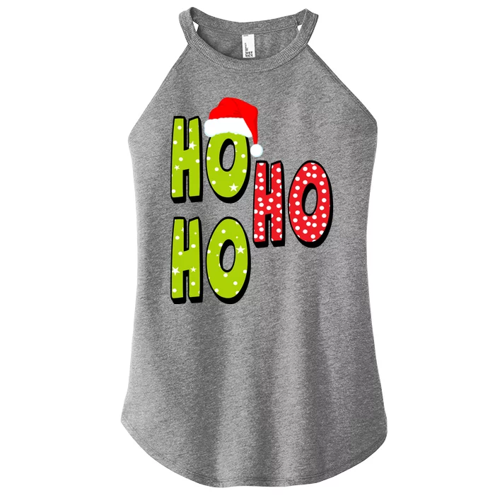 Ho Ho Ho Merry Christmas Festive Women’s Perfect Tri Rocker Tank