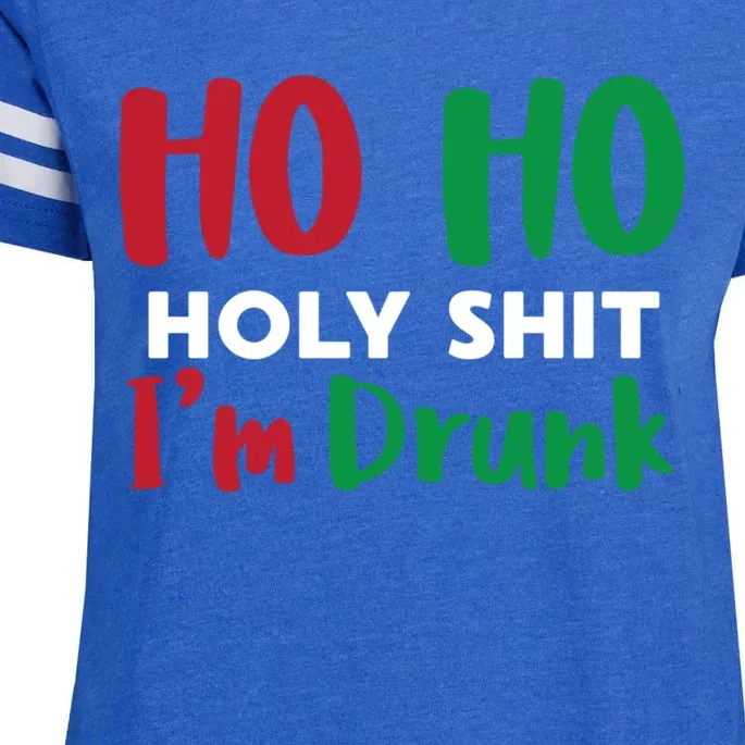 Ho Ho Ho Holy Im Drunk Funny Christmas Ing Attire Cool Gift Enza Ladies Jersey Football T-Shirt