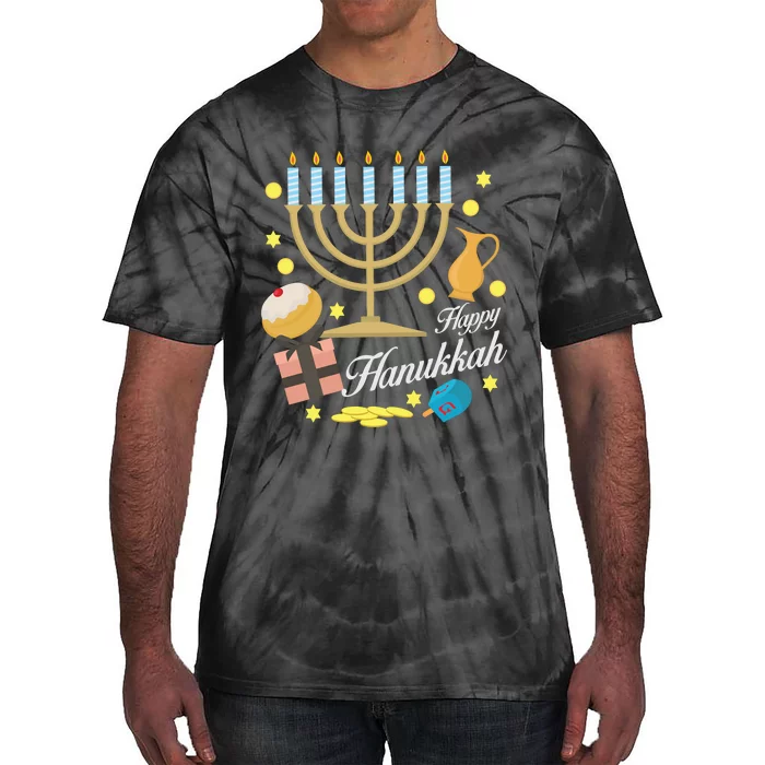 Happy Hanukkah/Chanukah Tie-Dye T-Shirt