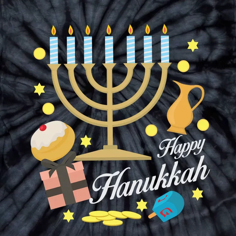 Happy Hanukkah/Chanukah Tie-Dye T-Shirt