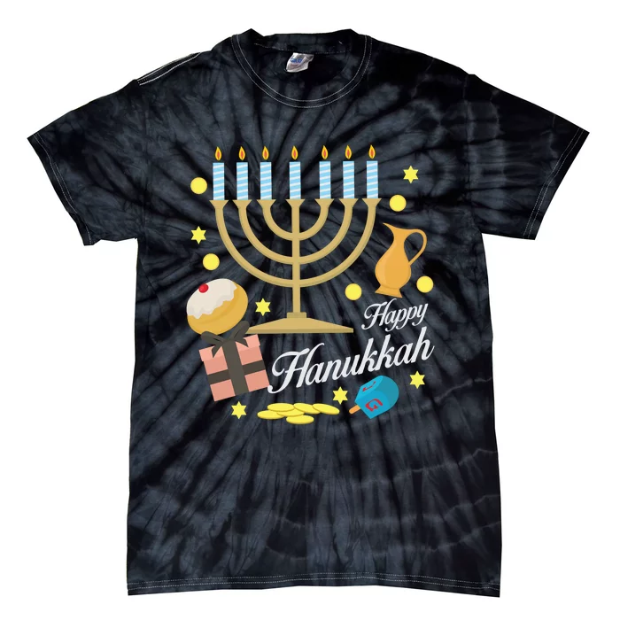 Happy Hanukkah/Chanukah Tie-Dye T-Shirt