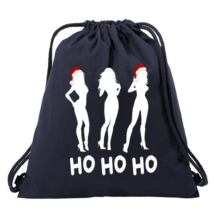 Ho Ho Ho Female Funny Santa Drawstring Bag