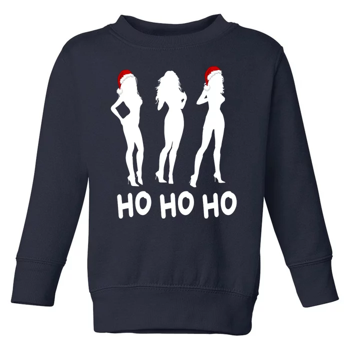 Ho Ho Ho Female Funny Santa Toddler Sweatshirt