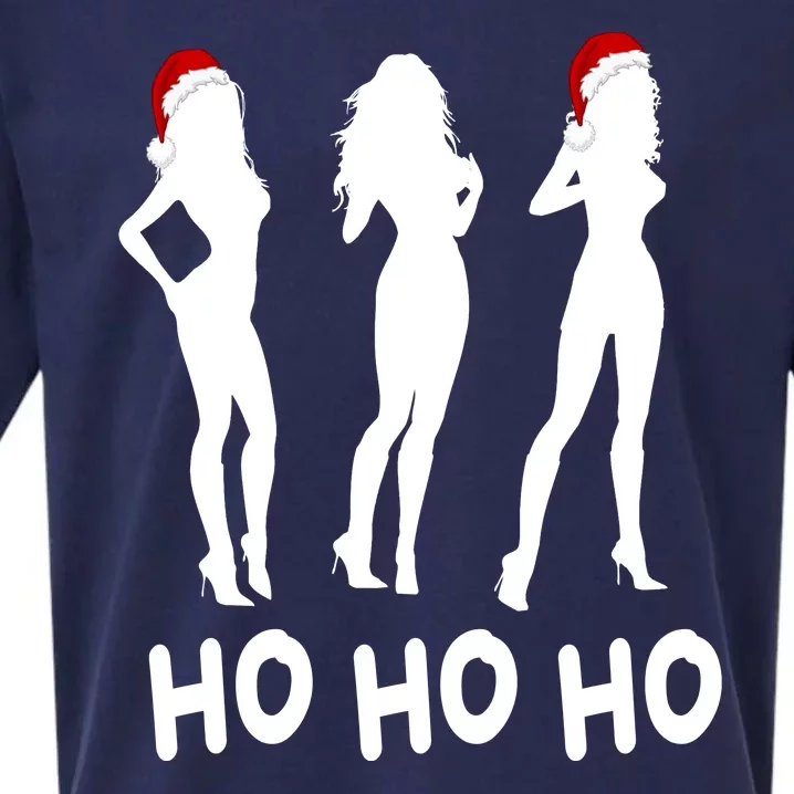 Ho Ho Ho Female Funny Santa Sueded Cloud Jersey T-Shirt