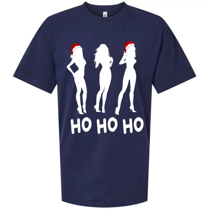 Ho Ho Ho Female Funny Santa Sueded Cloud Jersey T-Shirt