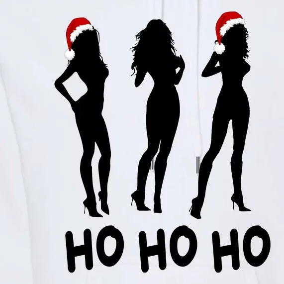 Ho Ho Ho Female Funny Santa Premium Hoodie