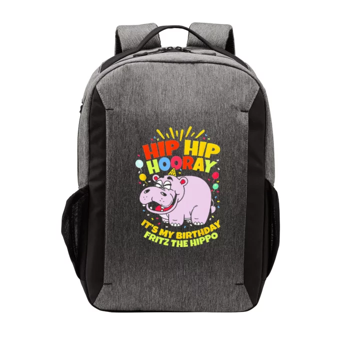 Hip Hip Hooray Its My Birthday Fritz The Hippo Vector Backpack