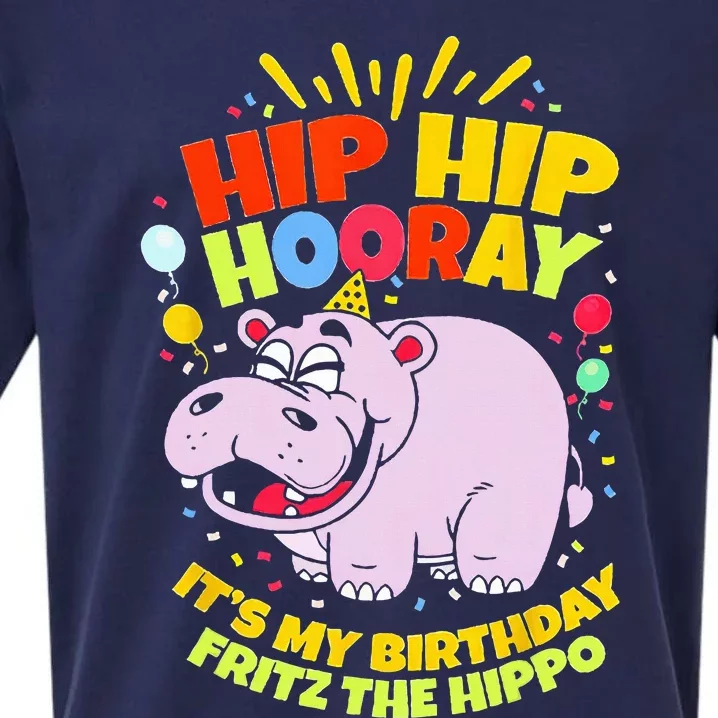 Hip Hip Hooray Its My Birthday Fritz The Hippo Sueded Cloud Jersey T-Shirt