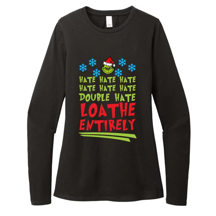 Hate Hate Hate Double Hate Loathe Entirely Christmas Gift Cool Gift Womens CVC Long Sleeve Shirt