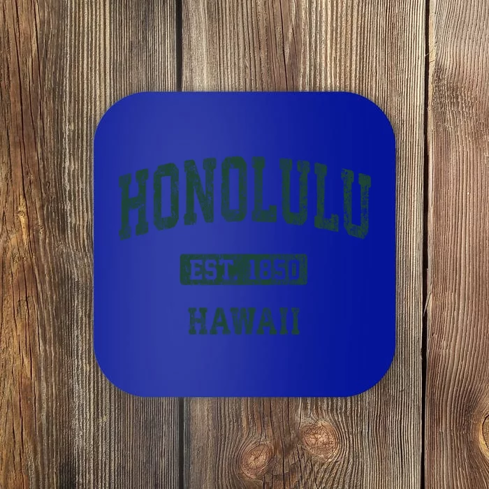 Honolulu Hawaii Hi Vintage Athletic Sports Design Gift Coaster