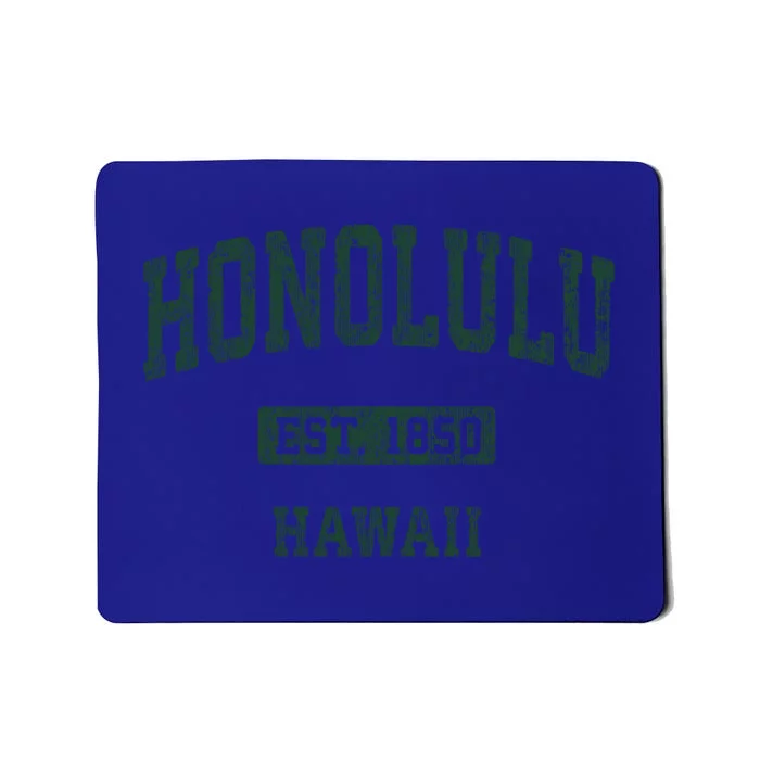 Honolulu Hawaii Hi Vintage Athletic Sports Design Gift Mousepad