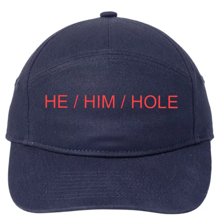 He/ Him/ Hole 7-Panel Snapback Hat