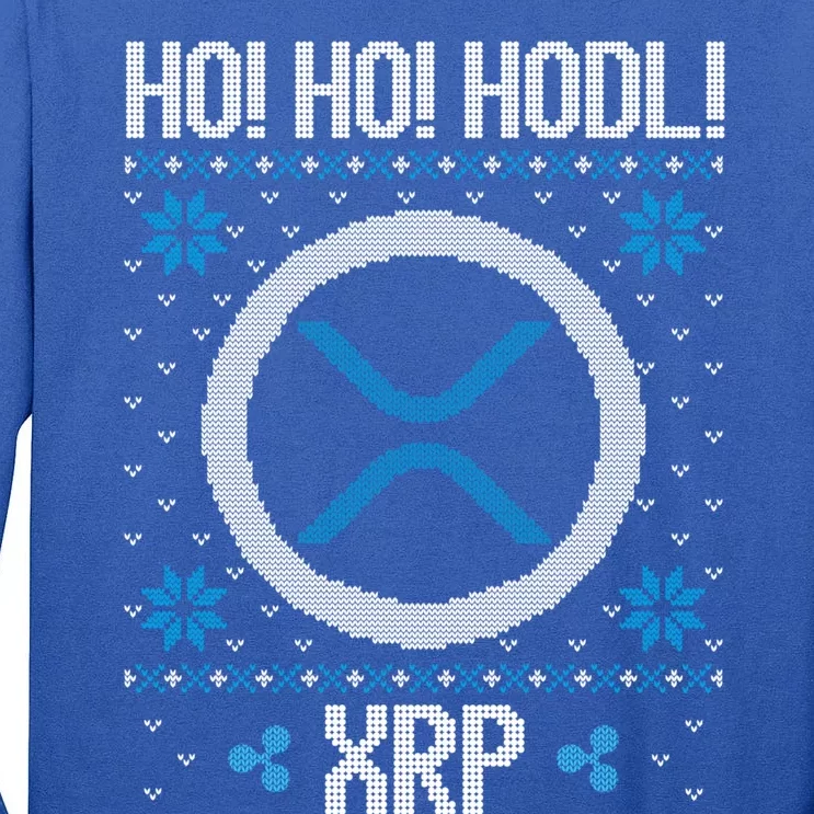 Ho Ho Hodl Xrp Fun Xrp Ripple Cryptocurrency Gear Gift Tall Long Sleeve T-Shirt