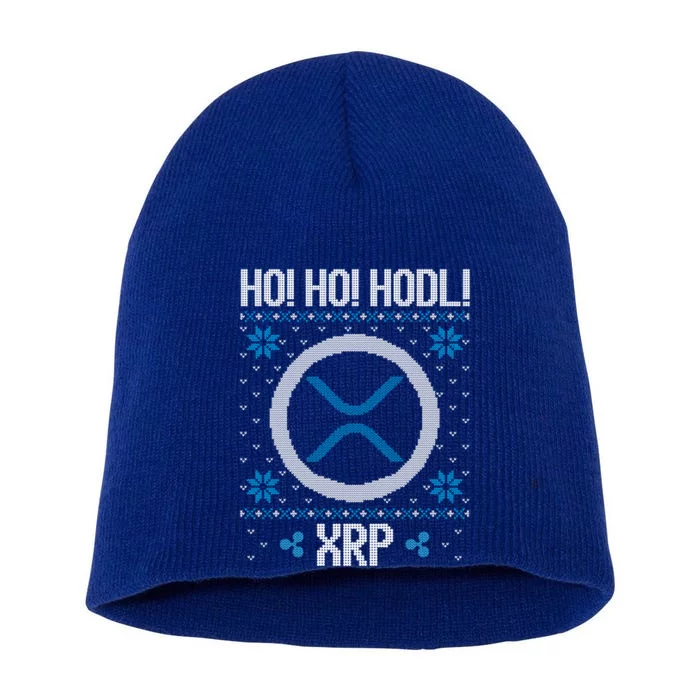 Ho Ho Hodl Xrp Fun Xrp Ripple Cryptocurrency Gear Gift Short Acrylic Beanie