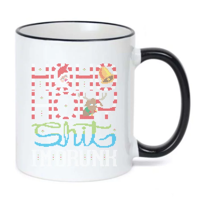 Ho Ho Holy Shit IM Drunk Santa Claus Ugly Christmas Sweater Funny Gift Black Color Changing Mug