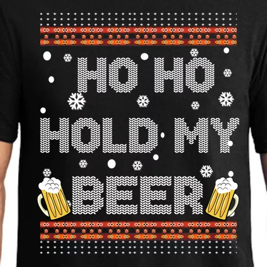 Ho Ho Hold My Beer Drinking For Christmas Pajama Set