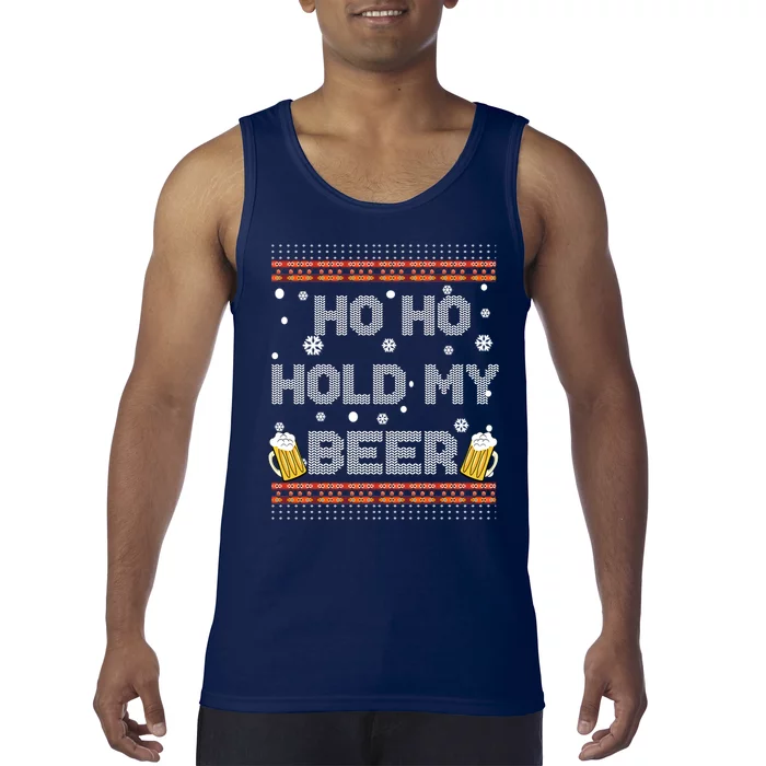 Ho Ho Hold My Beer Drinking For Christmas Tank Top