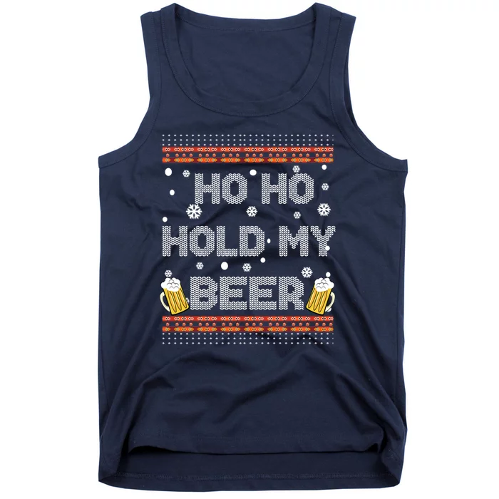 Ho Ho Hold My Beer Drinking For Christmas Tank Top