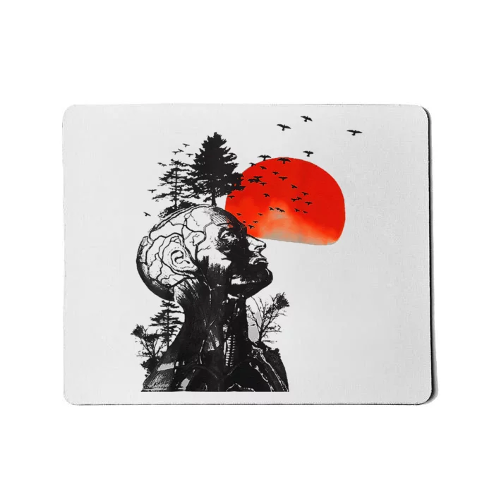 Halloween Hangover Human Tree Graphic Gift Mousepad