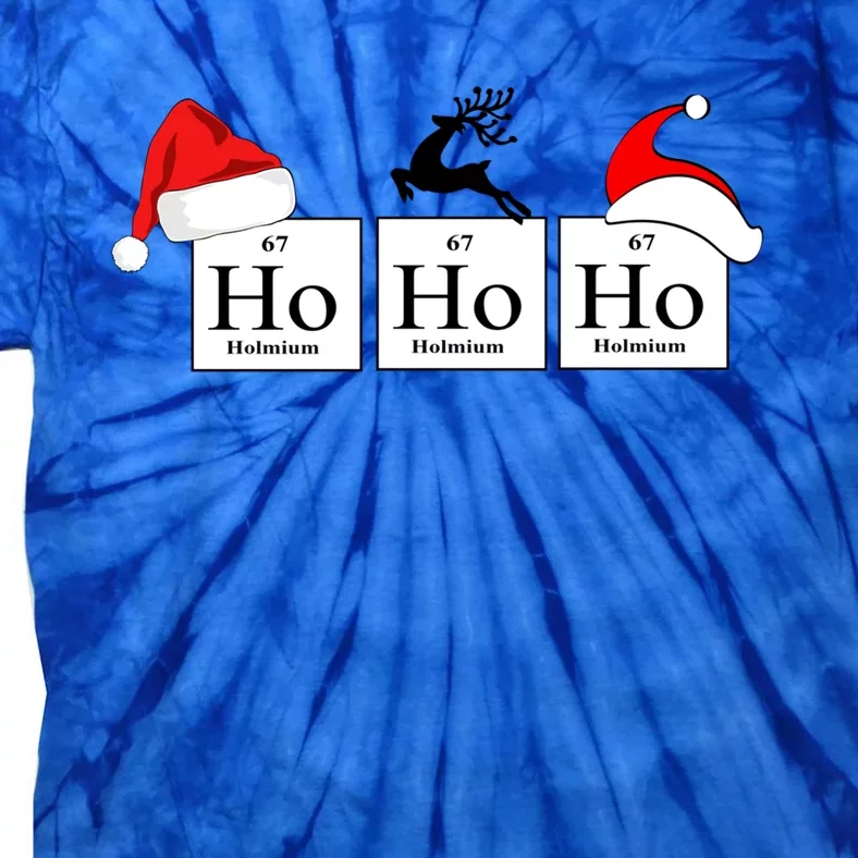 Ho Ho Ho A Very Scientific Christmas Science Christmas Gift Tie-Dye T-Shirt