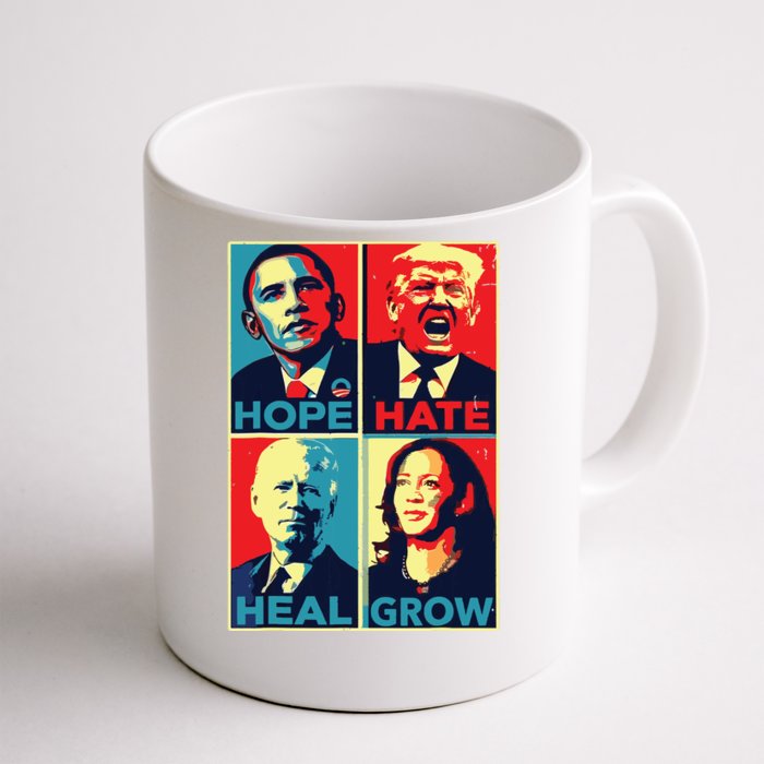 Hope Hate Heal Grow Hope Hate Heal Rise Front & Back Coffee Mug