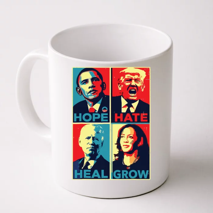 Hope Hate Heal Grow Hope Hate Heal Rise Front & Back Coffee Mug