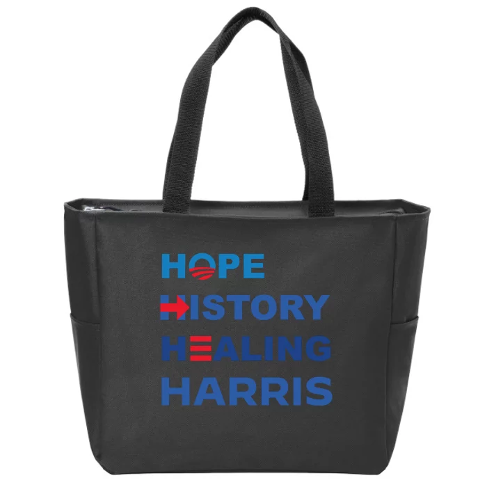 Hope History Healing Harris Zip Tote Bag