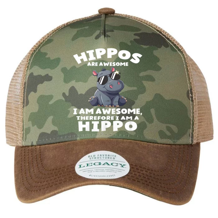 Hippo Hippopotamus Hippos Are Awesome Gifts Legacy Tie Dye Trucker Hat