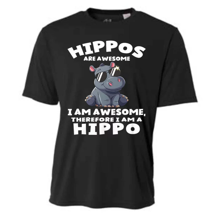 Hippo Hippopotamus Hippos Are Awesome Gifts Cooling Performance Crew T-Shirt